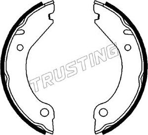 Trusting 127.267 - Brake Shoe Set, parking brake www.parts5.com