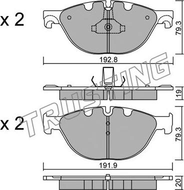 Trusting 847.0 - Set placute frana,frana disc www.parts5.com