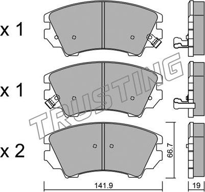 Trusting 859.0 - Brake Pad Set, disc brake www.parts5.com