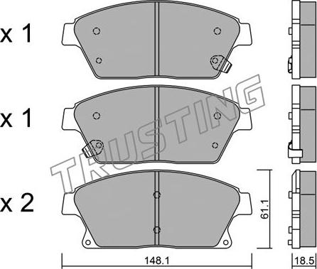 Trusting 856.0 - Set placute frana,frana disc www.parts5.com