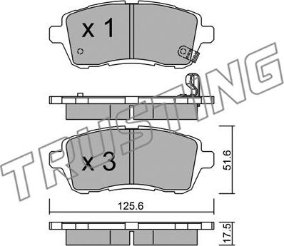 Trusting 809.0 - Set placute frana,frana disc www.parts5.com