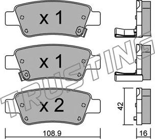 Trusting 806.0 - Set placute frana,frana disc www.parts5.com