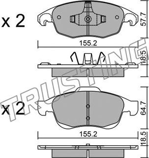 Trusting 816.0 - Brake Pad Set, disc brake www.parts5.com