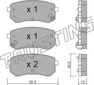 Trusting 831.0 - Brake Pad Set, disc brake www.parts5.com