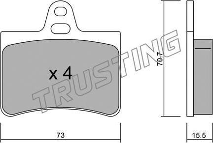 Trusting 342.0 - Set placute frana,frana disc www.parts5.com