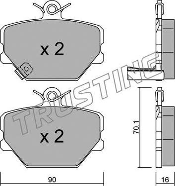 Trusting 350.0 - Set placute frana,frana disc www.parts5.com