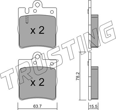 Trusting 353.0 - Brake Pad Set, disc brake parts5.com