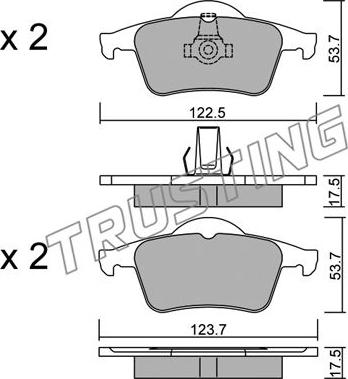 Trusting 357.0 - Set placute frana,frana disc www.parts5.com