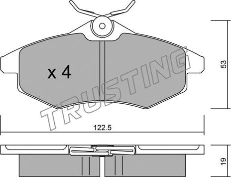 Trusting 337.0 - Brake Pad Set, disc brake www.parts5.com