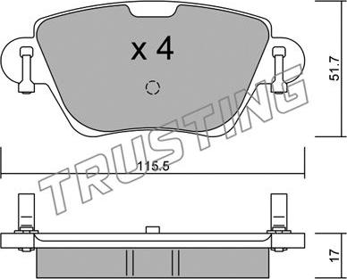 Trusting 328.0 - Σετ τακάκια, δισκόφρενα www.parts5.com