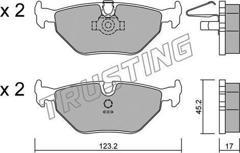 Trusting 219.0 - Set placute frana,frana disc www.parts5.com