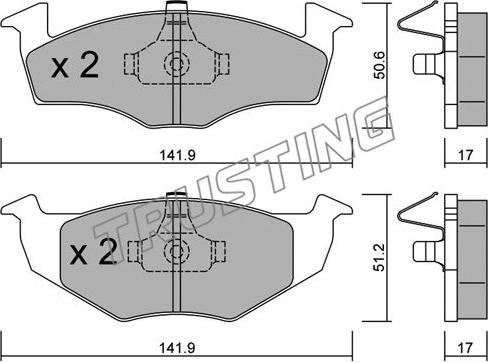 Trusting 215.0 - Set placute frana,frana disc www.parts5.com