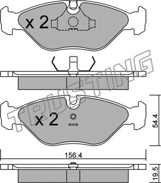 Trusting 218.0 - Brake Pad Set, disc brake www.parts5.com