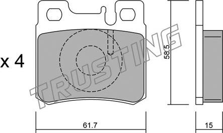 Trusting 212.0 - Set placute frana,frana disc www.parts5.com