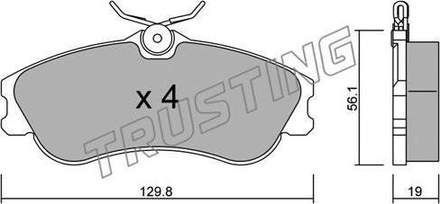 Trusting 226.1 - Комплект спирачно феродо, дискови спирачки www.parts5.com