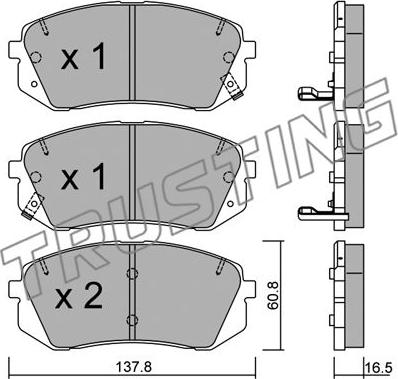 Trusting 799.0 - Brake Pad Set, disc brake www.parts5.com