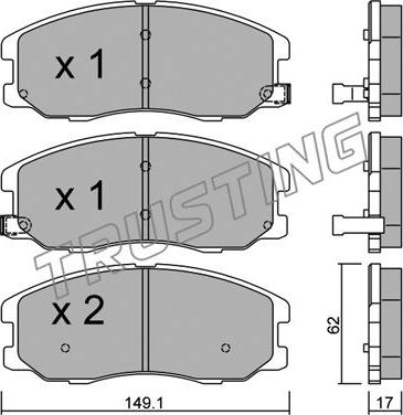 Trusting 794.0 - Set placute frana,frana disc www.parts5.com