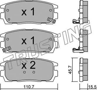 Trusting 795.0 - Set placute frana,frana disc www.parts5.com