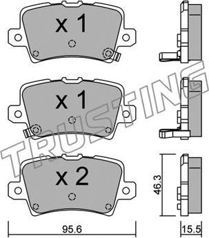 Trusting 745.0 - Σετ τακάκια, δισκόφρενα www.parts5.com