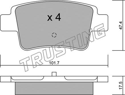 Trusting 721.0 - Brake Pad Set, disc brake www.parts5.com