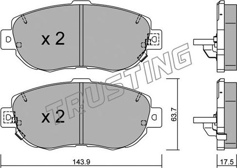 Trusting 772.0 - Set placute frana,frana disc www.parts5.com