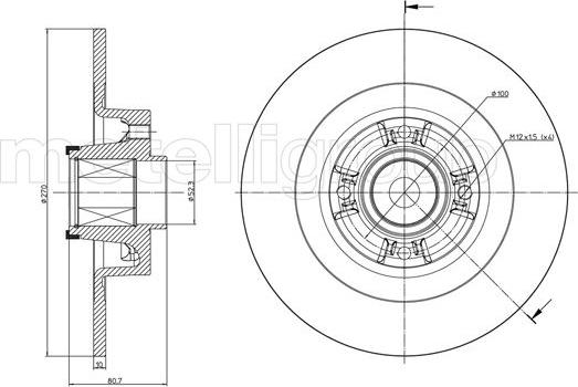 Trusting DF1271A - Kočni disk www.parts5.com