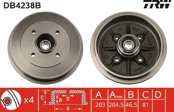 TRW DB4238B - Fren kampanası www.parts5.com