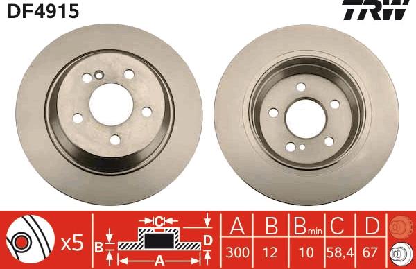 TRW DF4915 - Δισκόπλακα www.parts5.com