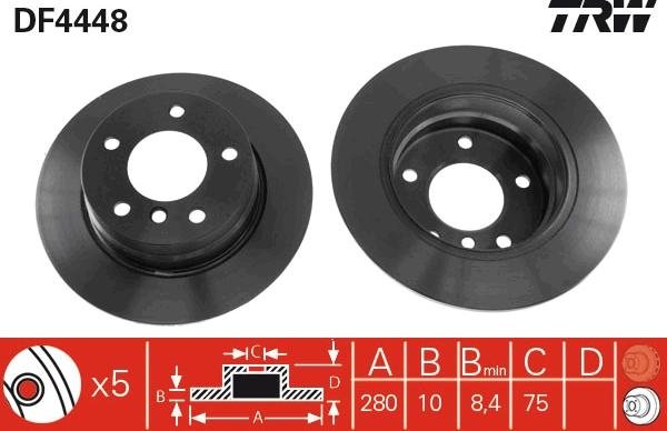 TRW DF4448 - Disc frana www.parts5.com