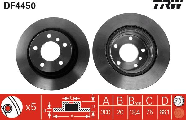 TRW DF4450 - Disc frana www.parts5.com