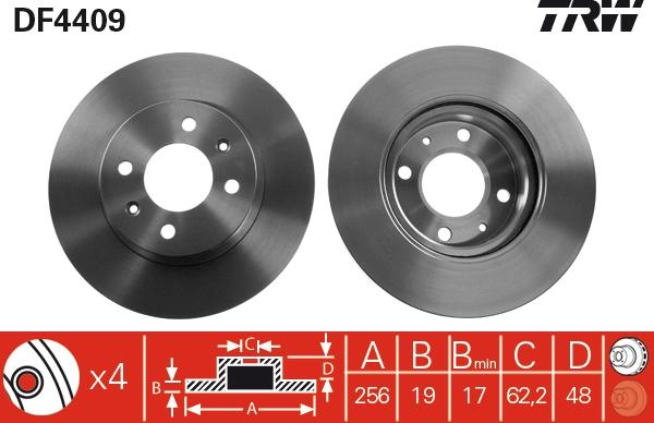 TRW DF4409 - Brake Disc www.parts5.com