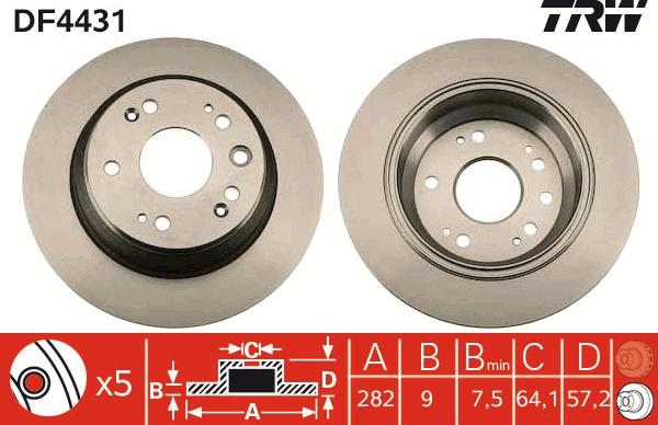 TRW DF4431 - Piduriketas www.parts5.com