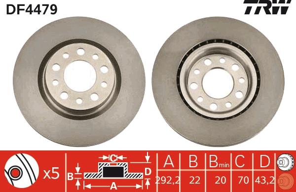 TRW DF4479 - Brake Disc www.parts5.com