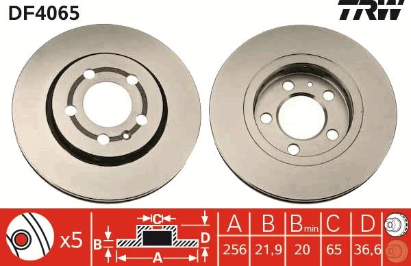 TRW DF4065 - Brake Disc www.parts5.com