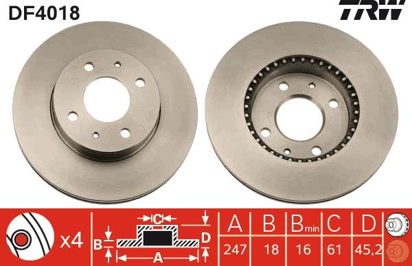 TRW DF4018 - Jarrulevy www.parts5.com