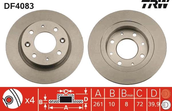 TRW DF4083 - Disc frana www.parts5.com