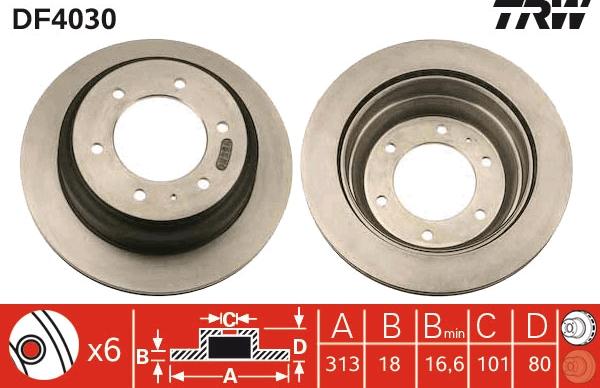 TRW DF4030 - Brake Disc www.parts5.com