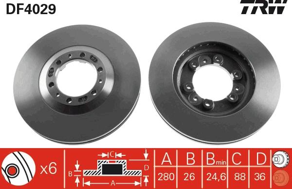 TRW DF4029 - Brake Disc www.parts5.com