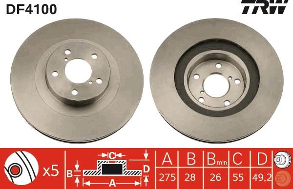 TRW DF4100 - Disc frana www.parts5.com