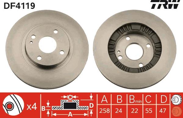 TRW DF4119 - Brake Disc www.parts5.com