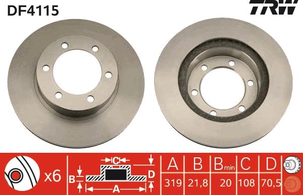 TRW DF4115 - Jarrulevy www.parts5.com