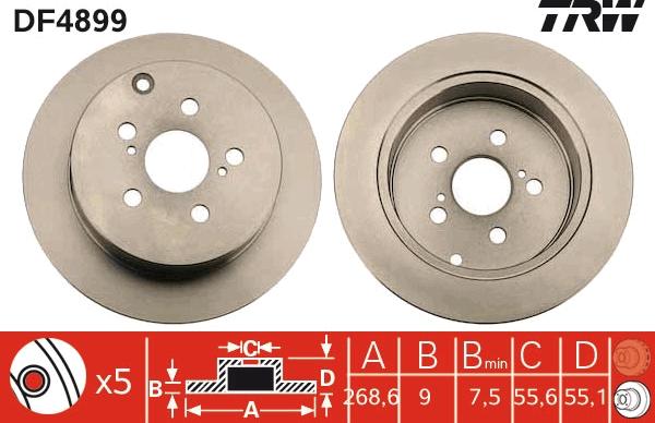 TRW DF4899 - Disc frana www.parts5.com