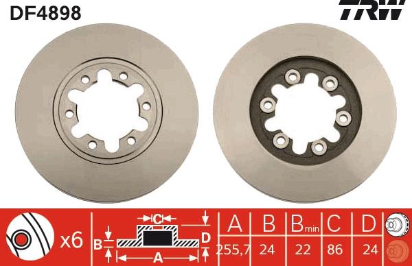 TRW DF4898 - Brake Disc www.parts5.com