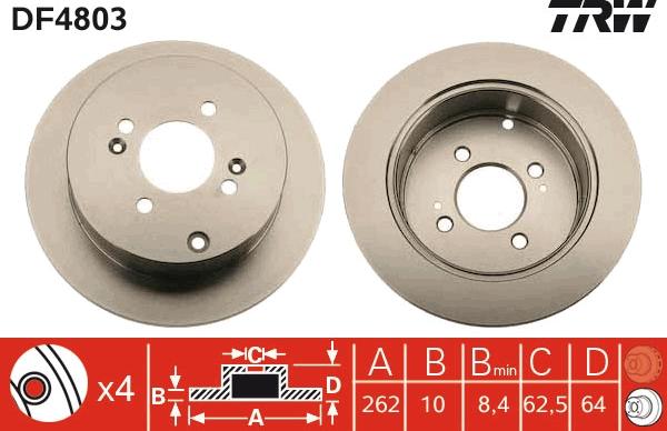 TRW DF4803 - Brake Disc www.parts5.com