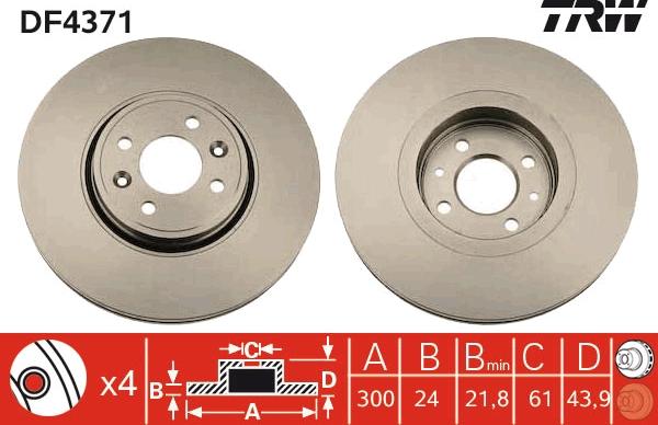 TRW DF4371 - Disc frana www.parts5.com