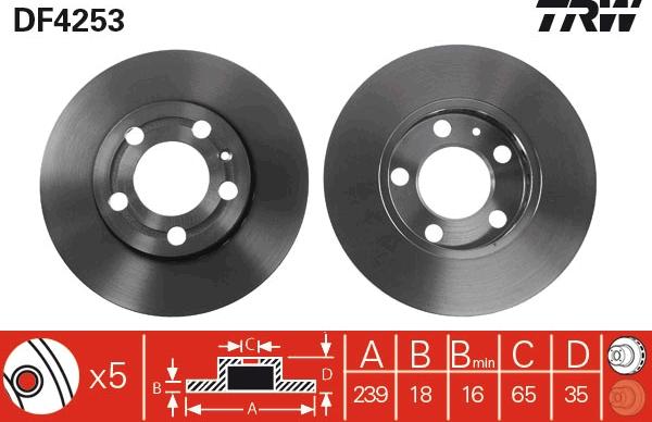 TRW DF4253 - Brake Disc www.parts5.com