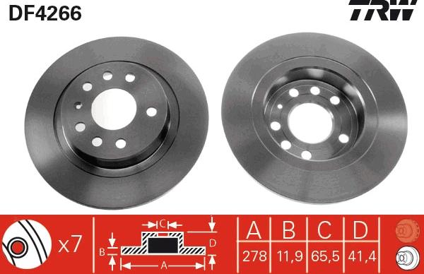 TRW DF4266 - Disc frana www.parts5.com