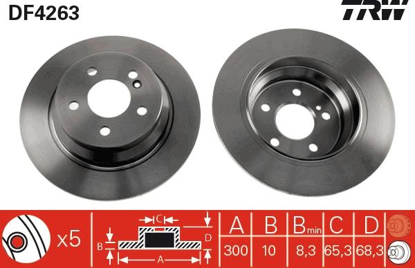 TRW DF4263 - Тормозной диск www.parts5.com