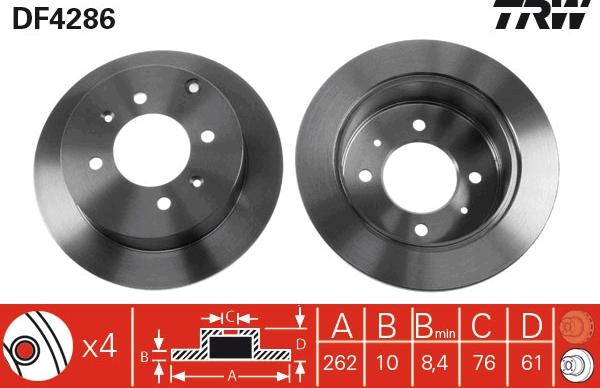 TRW DF4286 - Disc frana www.parts5.com