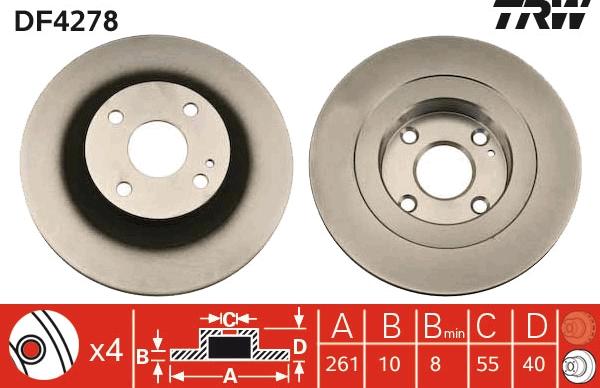 TRW DF4278 - Disc frana www.parts5.com